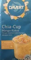 Mängden socker i Davert Chia cup Mango kokos