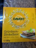 Mängden socker i Davert Grünkern-Dinkelbrot