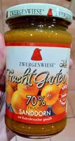 Mängden socker i Sanddorn Frucht Garten 70% Frucht