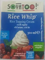 Mängden socker i Riz Cuisine Pour Creme Fouettee