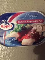 Mängden socker i Heringsfilet Tomate Burgunder Art
