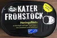 Mängden socker i Heringsfilets in herzhaft-deftiger Senf-Sauce mit Zwiebeln und Schinken