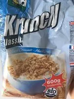 Mängden socker i Crunchy Clasico 600 G Bio