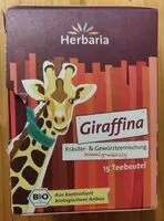 Mängden socker i Giraffina Kräuter-und Gewürzteemischung