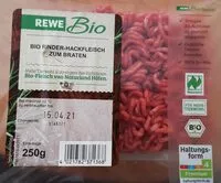Mängden socker i Bio Rinder-Hackfleisch zum braten