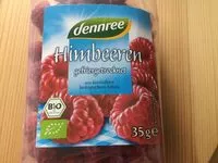 Mängden socker i Himbeeren gefriergetrocknet
