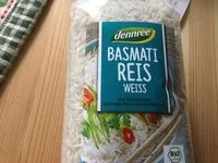 Mängden socker i Reis- Basmati weiß - dennree (Pakistan)