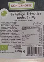 Mängden socker i Bio Geflügel Frikadellen