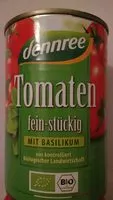 Mängden socker i Tomaten fein - stückig mit Basilikum