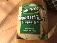 Mängden socker i Ananasstücke im eigenen Saft