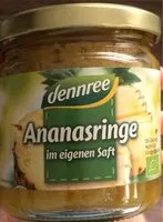 Mängden socker i Ananasringe im eigenen Saft