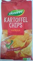 Mängden socker i Kartoffel Chips Paprika dennree