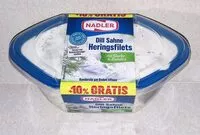 Mängden socker i Dill-Sahne-Heringsfilets mit Gurke & Zwiebel