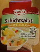 Mängden socker i Schichtsalat mit Apfel und Ananas
