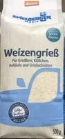 Mängden socker i Weizengrieß