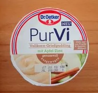 Mängden socker i Pur Vi Vollkorn-Grießpudding mit Apfel-Zimt