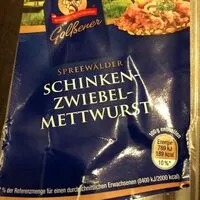 Mängden socker i Schinken-Zwiebelmettwurst