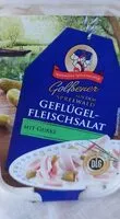 Mängden socker i Geflügel Fleischsalat