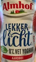 Mängden socker i Aardbei yoghurt lekker licht
