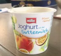 Mängden socker i Joghurt Buttermilch Pfirsich-Maracuja