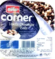 Mängden socker i Corner vanilla chocolate balls