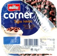 Mängden socker i Corner Toffee Hoops