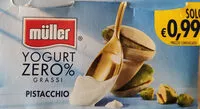 Mängden socker i Müller yogurt zero pistacchio