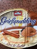 Mängden socker i Grießpudding Zimt Zucker