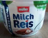 Mängden socker i Milchreis Schoko Nuss