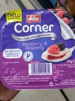 Mängden socker i Corner creamy yogourt Blackberry & raspberry