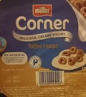 Mängden socker i Muller corner toffee hoops