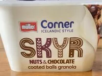 Mängden socker i Corner Skyr nuts and chocolate