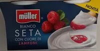 Mängden socker i Yogurt bianco seta con cuori di lamponi