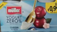 Mängden socker i Yogurt zero % grassi - ciliegia