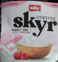 Mängden socker i Skyr craemig  Himbeere
