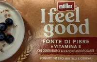 Mängden socker i I feel good Yogurt intero mirtilli e cereali