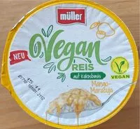 Mängden socker i Vegan Reis auf Kokosbasis Mango-Maracuja