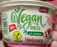 Mängden socker i Vegan Reis auf Kokosbasis Himbeere