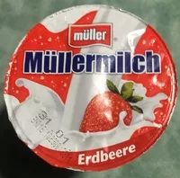 Mängden socker i Müllermilch Erdbeere