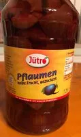 Mängden socker i Pflaumen halbe Frucht, gezuckert