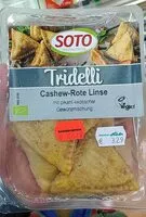 Mängden socker i Tridelli Cashew-Rote Linse