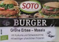 Mängden socker i Burger Grüne Erbse - Masala - vegan