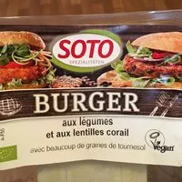 Mängden socker i Burger aux légumes et aux lentilles corail