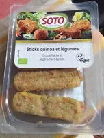 Mängden socker i Sticks quinoa et légumes