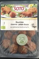 Mängden socker i Bouchées chanvre - patate douce