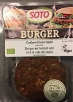 Mängden socker i Burger au haricot noir et à la noix de cajou