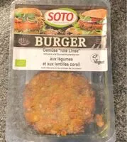 Mängden socker i Burger aux legumes et lentilles corail