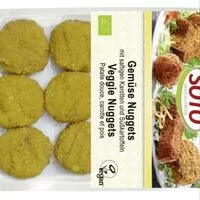 Mängden socker i Veggie nuggets.patate douce carotte et pois