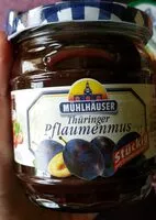 Mängden socker i Thüringer Pflaumenmus stückig