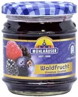 Mängden socker i Confitura de frutas silvestres
